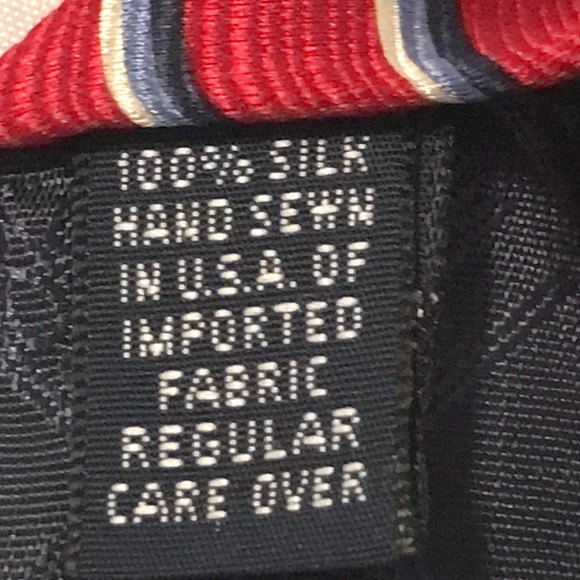 RoundTree & Yorke 100% silk Hand sewn in USA of imported Fabric Vintage - Picture 3 of 4